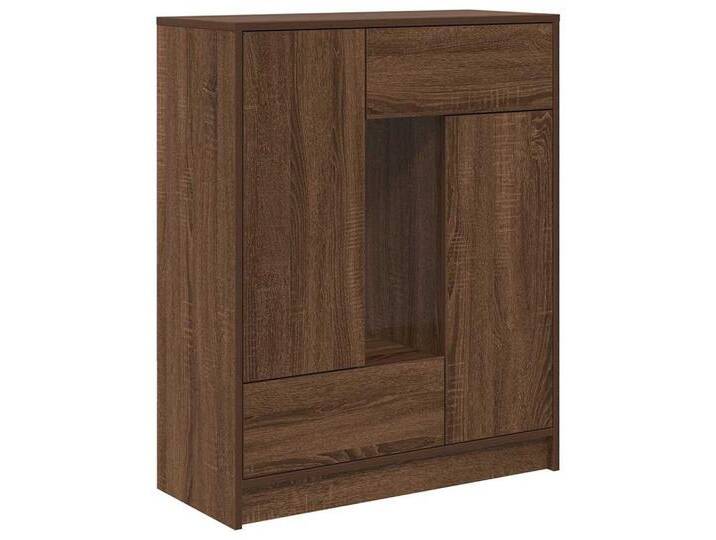 vidaXL Sideboard Sideboard mit Schubladen Türen Braun Eichen-Optik 73x31x90 cm (1 St), braun, Braune Eiche von vidaXL