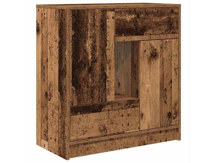 vidaXL Sideboard Sideboard mit Schubladen und Türen Altholz-Optik 70,5x34x74,5cm (1 St), Altholz von vidaXL
