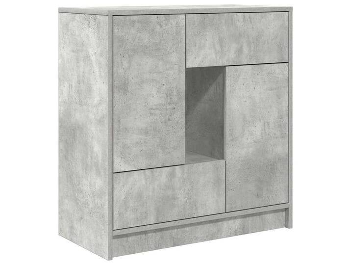 vidaXL Sideboard Sideboard mit Schubladen und Türen Betongrau 70,5x34x74,5 cm (1 St), grau, Betongrau von vidaXL