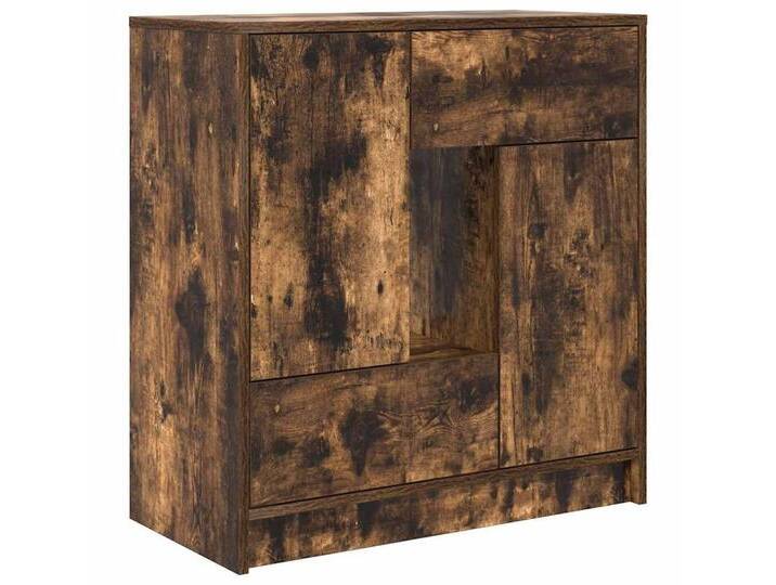 vidaXL Sideboard Sideboard mit Schubladen und Türen Räuchereiche 70,5x34x74,5 cm (1 St), Räuchereiche von vidaXL