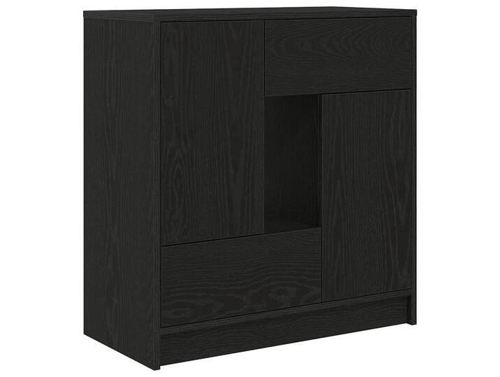 vidaXL Sideboard Sideboard mit Schubladen und Türen Schwarz Eichen-Optik (1 St), schwarz, Schwarze Eiche von vidaXL
