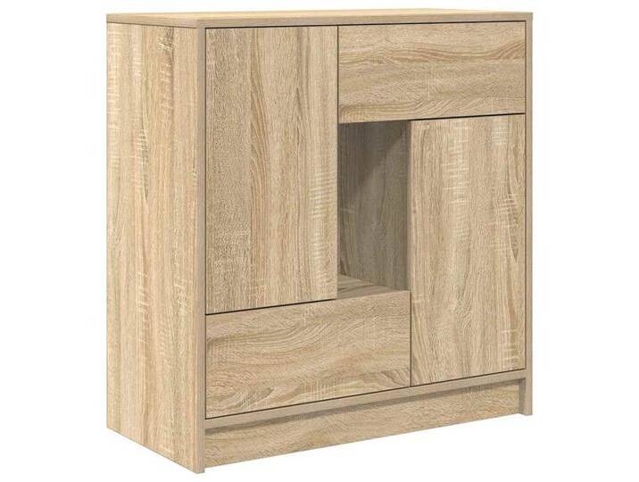 vidaXL Sideboard Sideboard mit Schubladen und Türen Sonoma-Eiche 70,5x34x74,5 cm (1 St), Sonoma Eiche von vidaXL