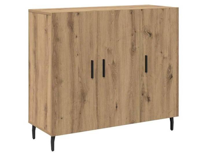 vidaXL Sideboard Sideboard mit Speicher mit Tür Braun 90 x 34 x 80 cm Holzwerkstoff (1 St), Engineered wood, Brown von vidaXL