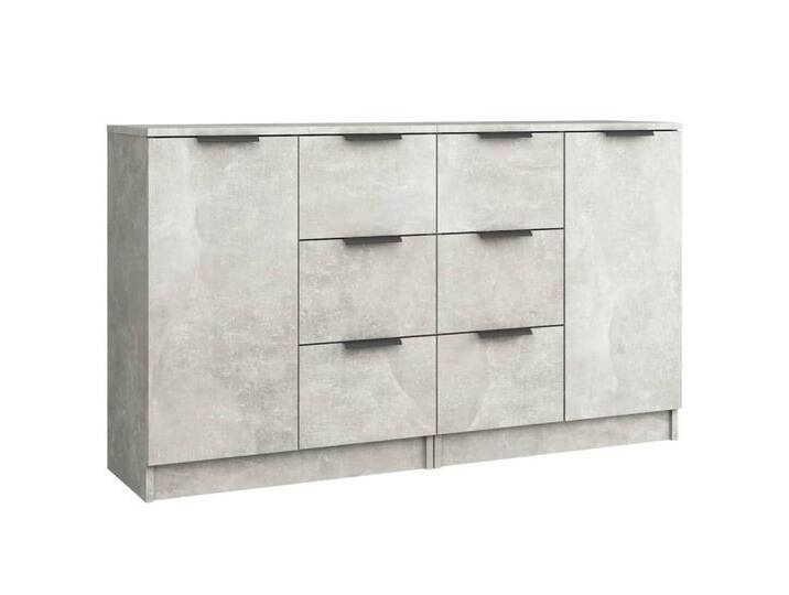 vidaXL Sideboard Sideboards 2 Stk Betongrau 60x30x70 cm Spanplatte Kommode Türen Schubl, grau vidaXL Sideboard Sideboards 2 Stk Betongrau 60x30x70 cm Spanplatte Kommode Türen Schubl, grau von vidaXL