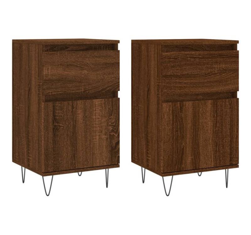 vidaXL Sideboard Sideboards 2 Stk Braun Eichen-Optik 40x35x70 cm Spanplatte von vidaXL