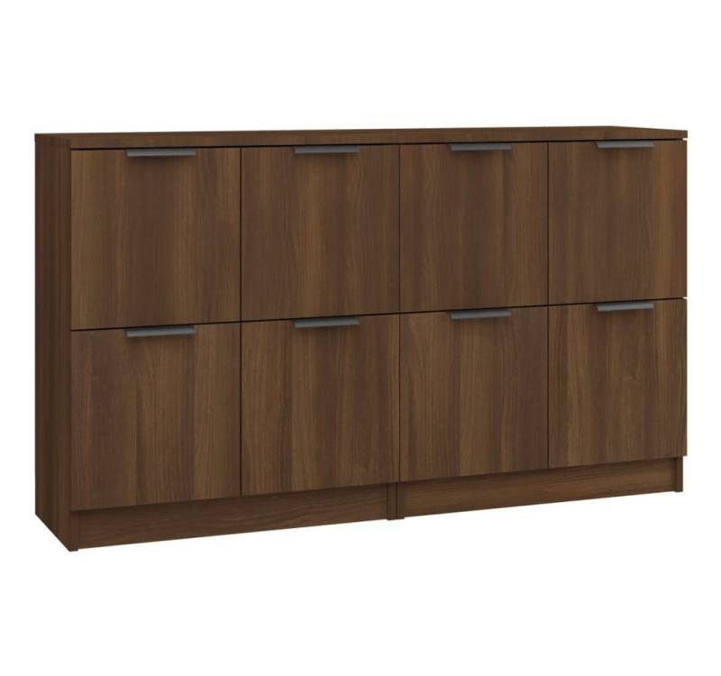 vidaXL Sideboard Sideboards 2 Stk Braun Eichen-Optik 60x30x70 cm Spanplatte Anrichte Ko von vidaXL