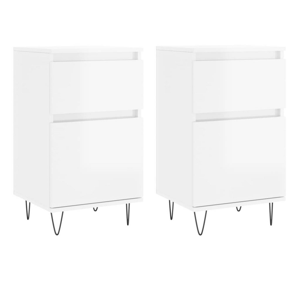 vidaXL Sideboard Sideboards 2 Stk Hochglanz-Weiß 40x35x70 cm Spanplatte vidaXL Sideboard Sideboards 2 Stk Hochglanz-Weiß 40x35x70 cm Spanplatte von vidaXL