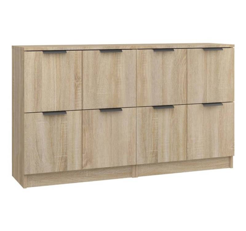 vidaXL Sideboard Sideboards 2 Stk Sonoma Eiche 60x30x70 cm Spanplatte Anrichte Kommode von vidaXL