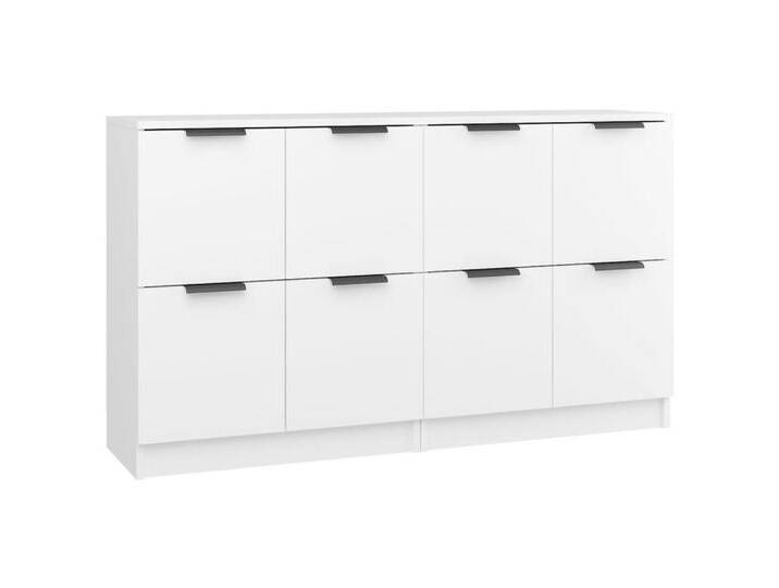 vidaXL Sideboard Sideboards 2 Stk Weiß 60x30x70 cm Spanplatte Kommode Türen, weiß vidaXL Sideboard Sideboards 2 Stk Weiß 60x30x70 cm Spanplatte Kommode Türen, weiß von vidaXL