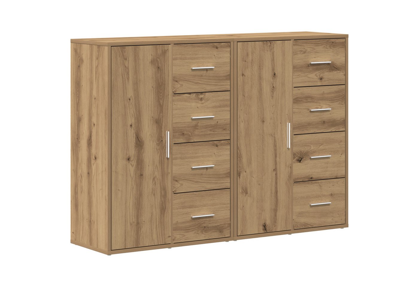 vidaXL Sideboard Sideboards 2 Stk. Artisan Eiche 60x31x84 cm Holzwerkstoff (2 St) von vidaXL