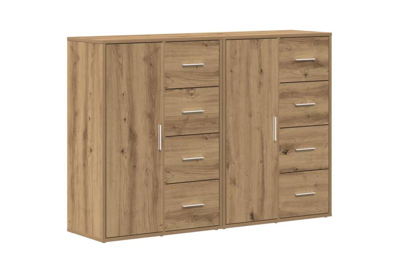 vidaXL Sideboard Sideboards 2 Stk. Artisan Eiche 60x31x84 cm Holzwerkstoff (2 St) von vidaXL