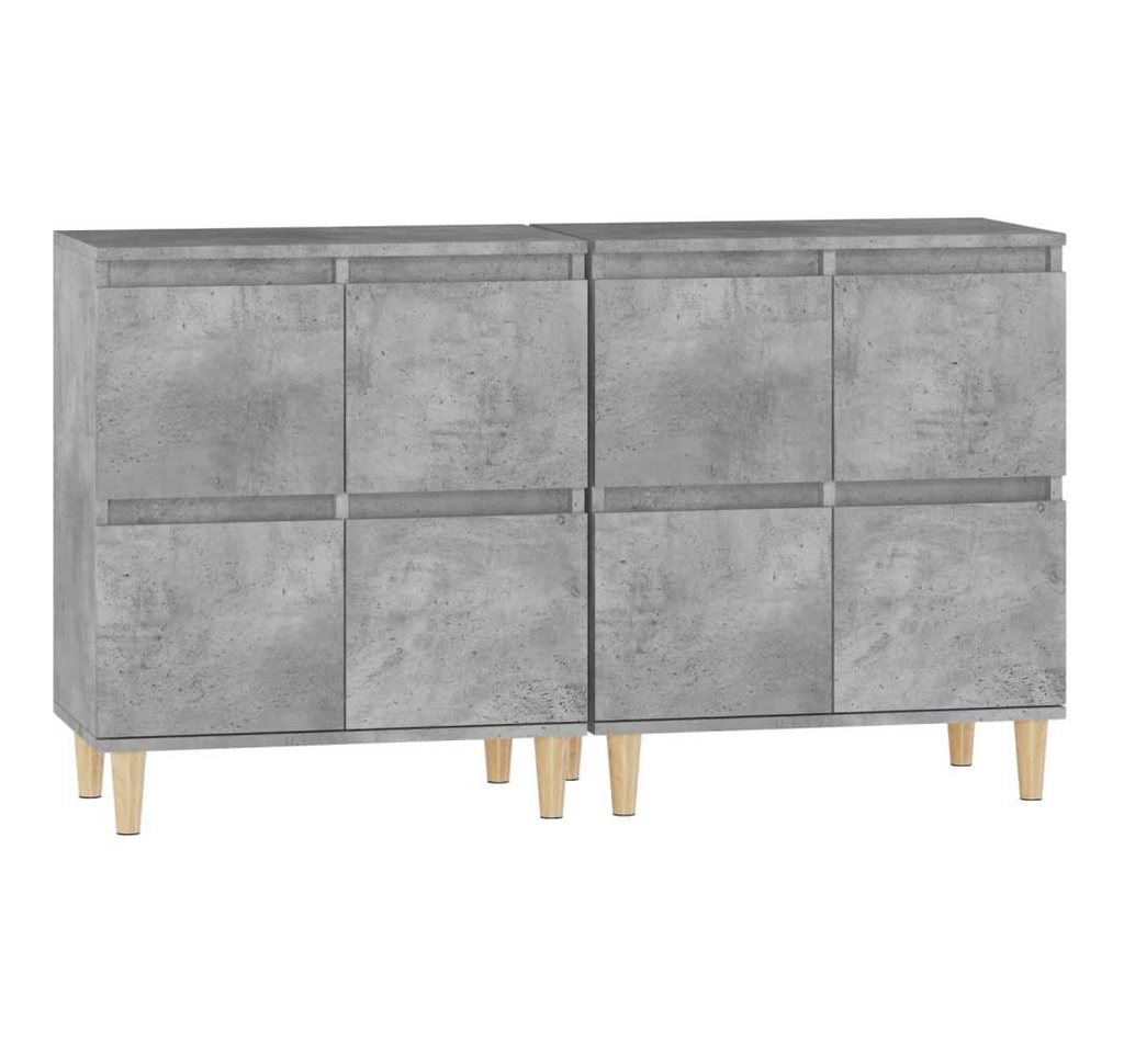 vidaXL Sideboard Sideboards 2 Stk. Betongrau 60x35x70 cm Holzwerkstoff (2 St) von vidaXL