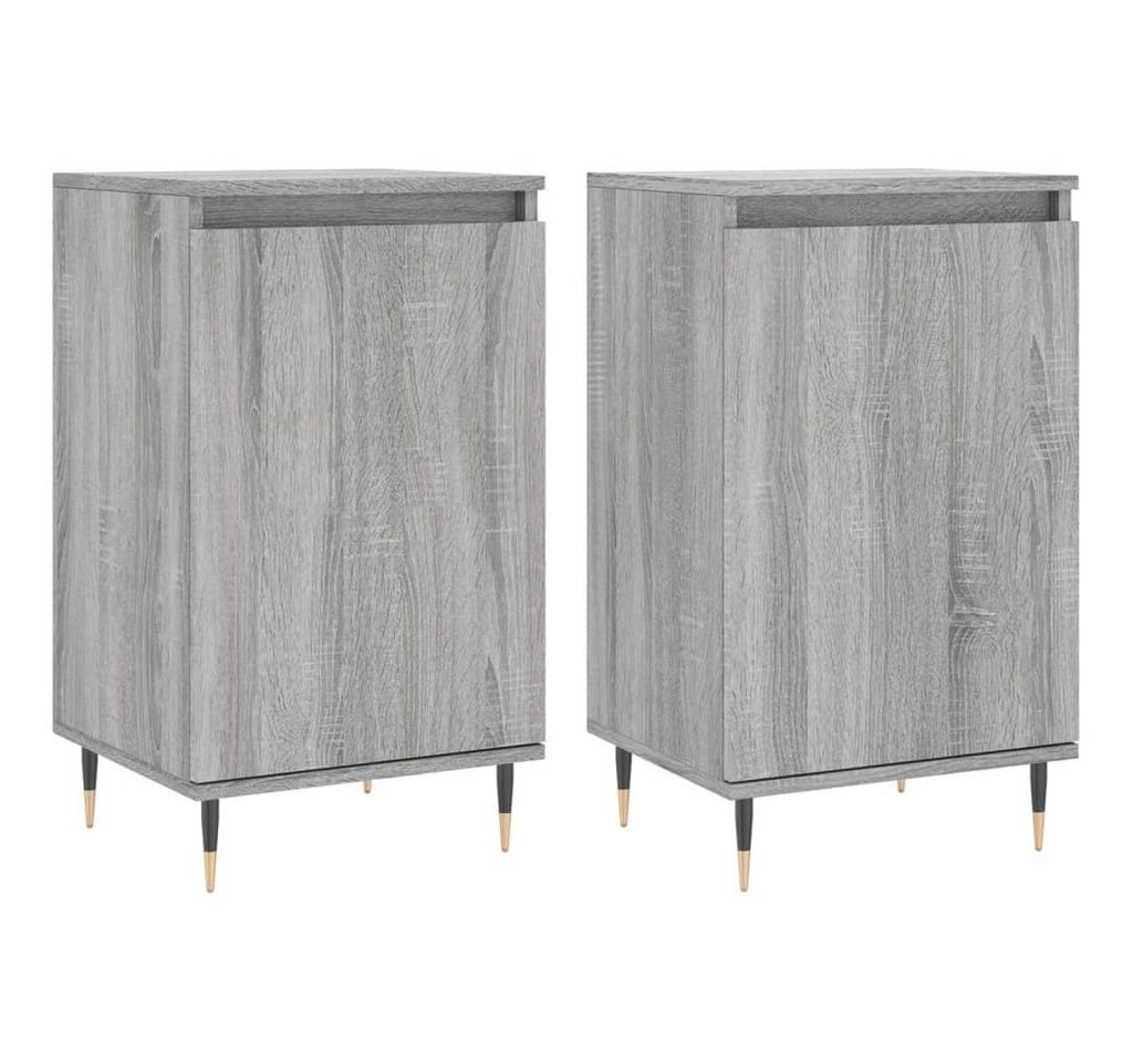 vidaXL Sideboard Sideboards 2 Stk. Grau Sonoma 40x35x70 cm Holzwerkstoff (2 St) von vidaXL