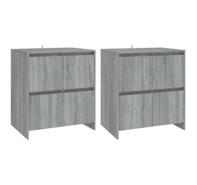 vidaXL Sideboard Sideboards 2 Stk. Grau Sonoma 70x41x75 cm Holzwerkstoff (1 St) von vidaXL