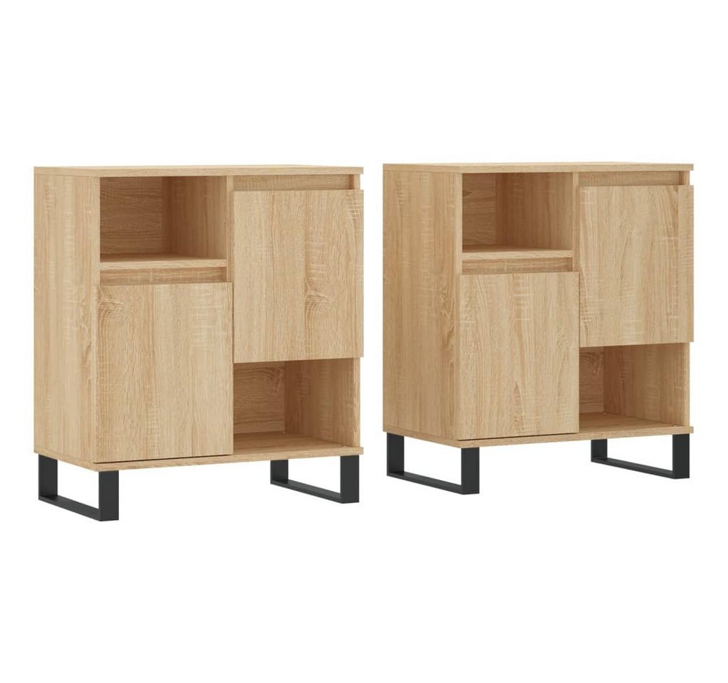 vidaXL Sideboard Sideboards 2 Stk. Sonoma-Eiche Holzwerkstoff (2 St) von vidaXL