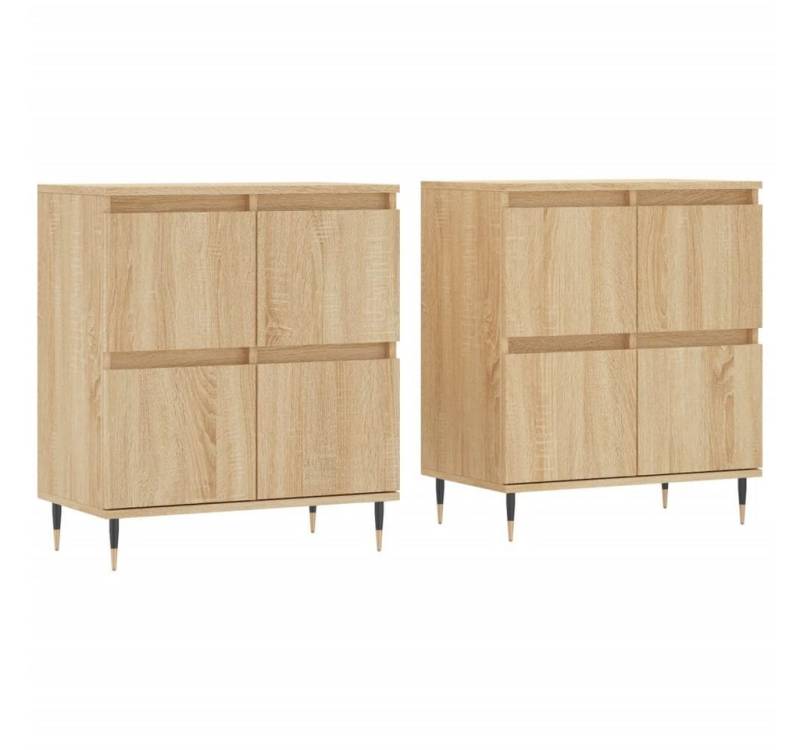 vidaXL Sideboard Sideboards 2 Stk. Sonoma-Eiche Holzwerkstoff (2 St) von vidaXL