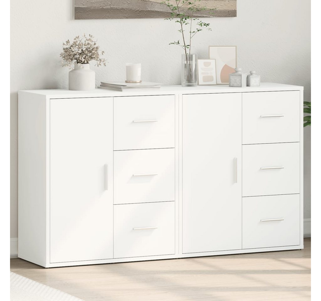 vidaXL Sideboard Sideboards 2 Stk. Weiß 60x31x70 cm Holzwerkstoff von vidaXL