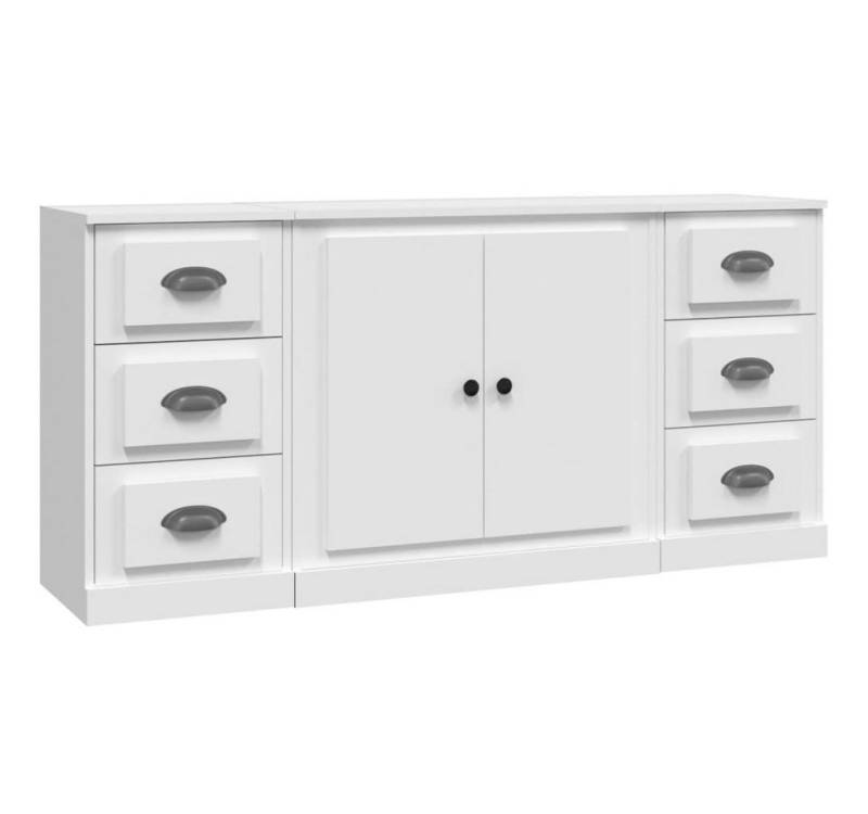 vidaXL Sideboard Sideboards 3 Stk Weiß Spanplatte Kommode von vidaXL