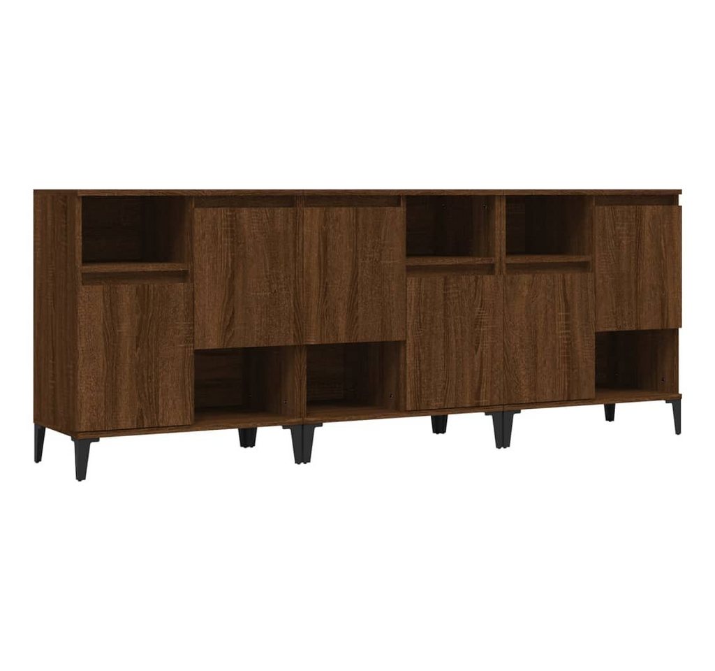 vidaXL Sideboard Sideboards 3 Stk. Braun Eichen-Optik 60x35x70 cm Holzwerkstoff (3 St) von vidaXL