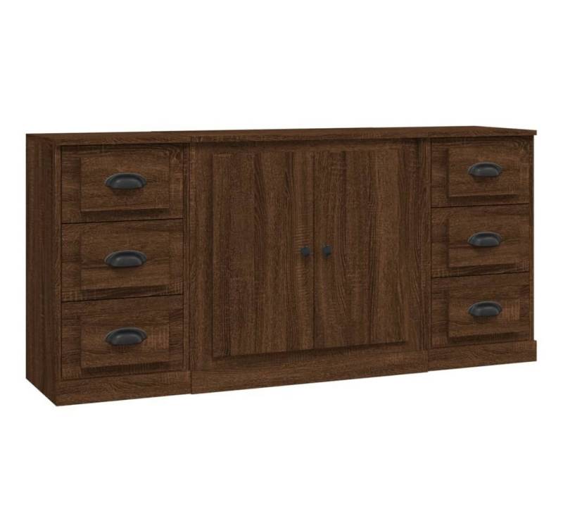 vidaXL Sideboard Sideboards 3 Stk. Braun Eichen-Optik Holzwerkstoff (3 St) von vidaXL