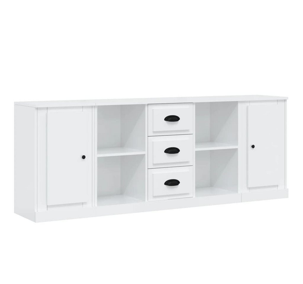 vidaXL Sideboard Sideboards 3 Stk. Hochglanz-Weiß Holzwerkstoff (1 St) von vidaXL