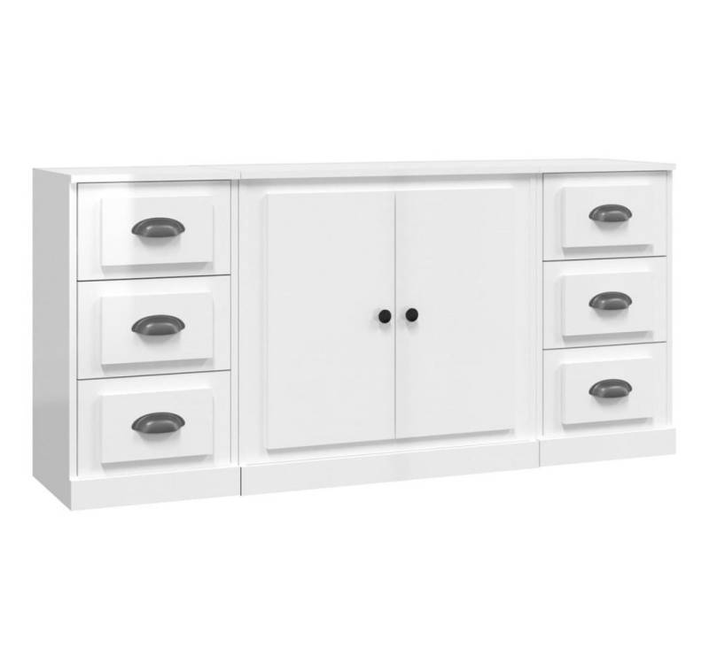 vidaXL Sideboard Sideboards 3 Stk. Hochglanz-Weiß Holzwerkstoff (3 St) von vidaXL