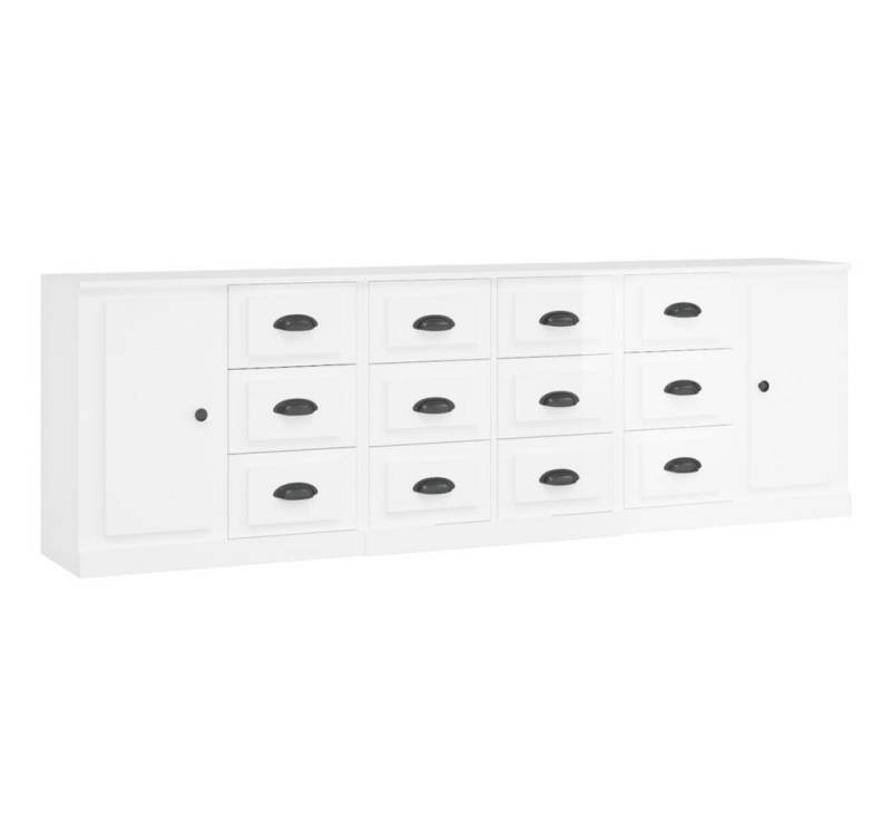 vidaXL Sideboard Sideboards 3 Stk. Hochglanz-Weiß Holzwerkstoff (3 St) von vidaXL