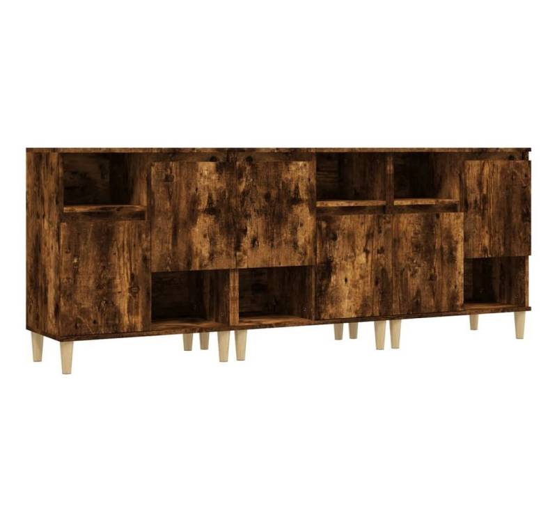 vidaXL Sideboard Sideboards 3 Stk. Räuchereiche 60x35x70 cm Holzwerkstoff (3 St) von vidaXL