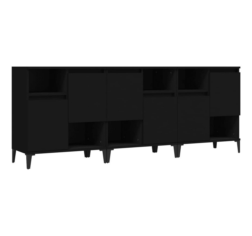 vidaXL Sideboard Sideboards 3 Stk. Schwarz 60x35x70 cm Holzwerkstoff (3 St) von vidaXL