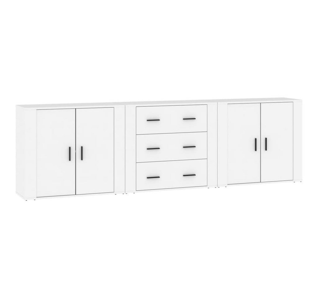 vidaXL Sideboard Sideboards 3 Stk. Weiß Holzwerkstoff (3 St) von vidaXL