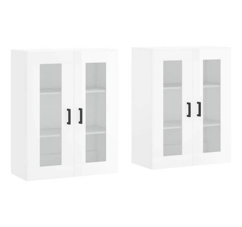 vidaXL Sideboard Wandschränke 2 Stk. Hochglanz-Weiß Holzwerkstoff (2 St) von vidaXL