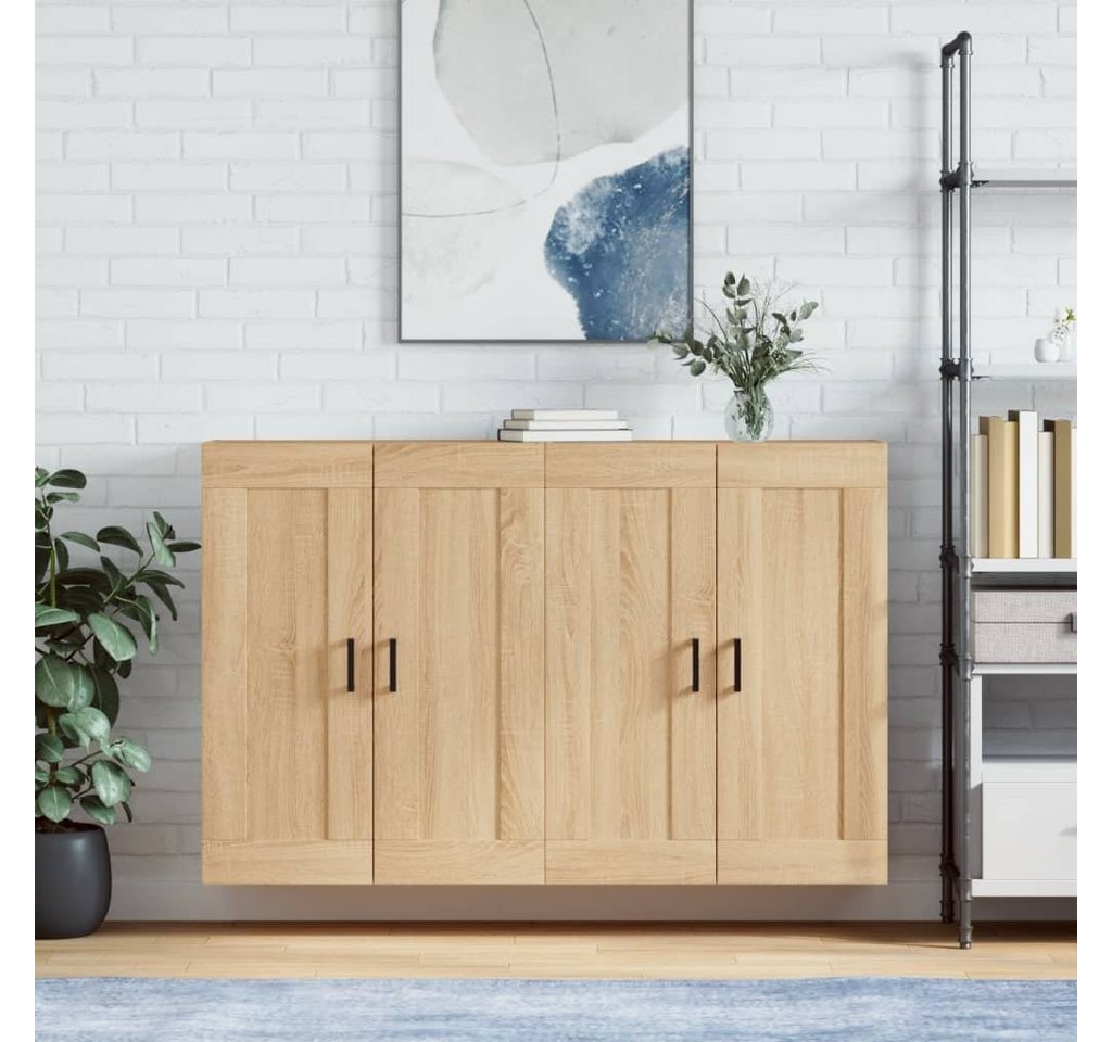 vidaXL Sideboard Wandschränke 2 Stk. Sonoma-Eiche Holzwerkstoff (2 St) von vidaXL