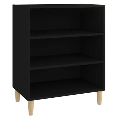 vidaXL Sideboard mit 3 Regalböden Bücherregal Standregal Beistellschrank Regal Bücherschrank Schrank Kommode Anrichte Schwarz 57x35x70cm Holzwerkstoff vidaXL Sideboard mit 3 Regalböden Bücherregal Standregal Beistellschrank Regal Bücherschrank Schrank Kommode Anrichte Schwarz 57x35x70cm Holzwerkstoff von vidaXL