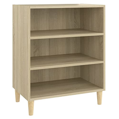 vidaXL Sideboard mit 3 Regalböden Bücherregal Standregal Beistellschrank Regal Bücherschrank Schrank Kommode Anrichte Sonoma-Eiche 57x35x70cm Holzwerkstoff vidaXL Sideboard mit 3 Regalböden Bücherregal Standregal Beistellschrank Regal Bücherschrank Schrank Kommode Anrichte Sonoma-Eiche 57x35x70cm Holzwerkstoff von vidaXL