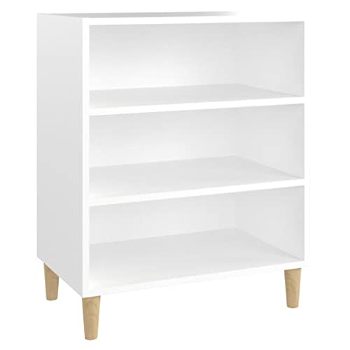 vidaXL Sideboard mit 3 Regalböden Bücherregal Standregal Beistellschrank Regal Bücherschrank Schrank Kommode Anrichte Weiß 57x35x70cm Holzwerkstoff vidaXL Sideboard mit 3 Regalböden Bücherregal Standregal Beistellschrank Regal Bücherschrank Schrank Kommode Anrichte Weiß 57x35x70cm Holzwerkstoff von vidaXL