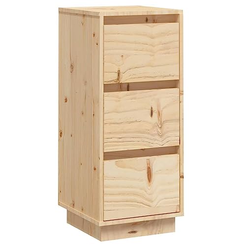 vidaXL Sideboard mit 3 Schubladen Kommode Anrichte Schrank Beistellschrank Mehrzweckschrank Schubladenschrank 32x34x75cm Massivholz Kiefer von vidaXL