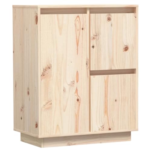 vidaXL Sideboard mit 3 Türen Kommode Anrichte Schrank Beistellschrank Mehrzweckschrank Standschrank Holzschrank 60x34x75cm Massivholz Kiefer von vidaXL