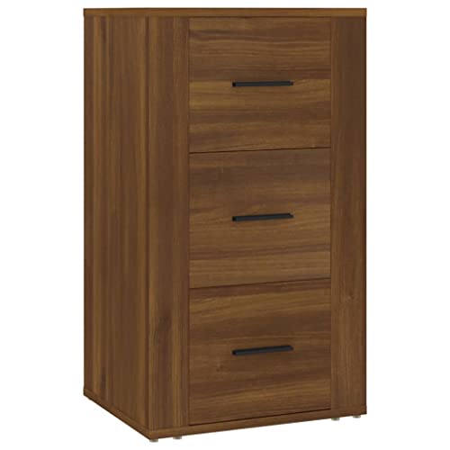 vidaXL Sideboard mit Schubladen Schrank Anrichte Beistellschrank Kommode Schubladenschrank Mehrzweckschrank Braun Eichen-Optik 40x33x70cm Holzwerkstoff von vidaXL