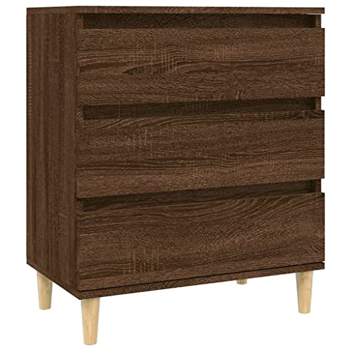 vidaXL Sideboard mit Schubladen Schrank Anrichte Beistellschrank Kommode Schubladenschrank Mehrzweckschrank Braun Eichen-Optik 60x35x70cm Holzwerkstoff von vidaXL