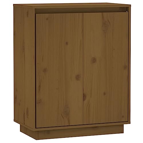 vidaXL Sideboard mit Türen Kommode Anrichte Schrank Beistellschrank Mehrzweckschrank Standschrank Holzschrank Honigbraun 60x34x75cm Massivholz Kiefer von vidaXL