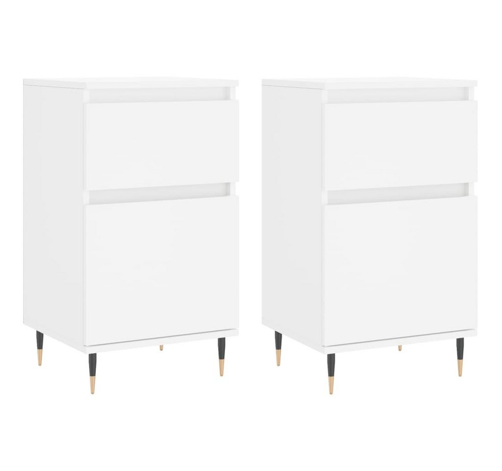 vidaXL Sideboard, Kommoden 2 Stk. Weiß 40x35x70 cm Holzwerkstoff von vidaXL