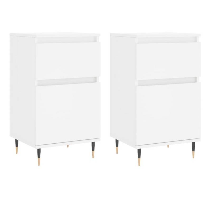 vidaXL Sideboard, Kommoden 2 Stk. Weiß 40x35x70 cm Holzwerkstoff von vidaXL