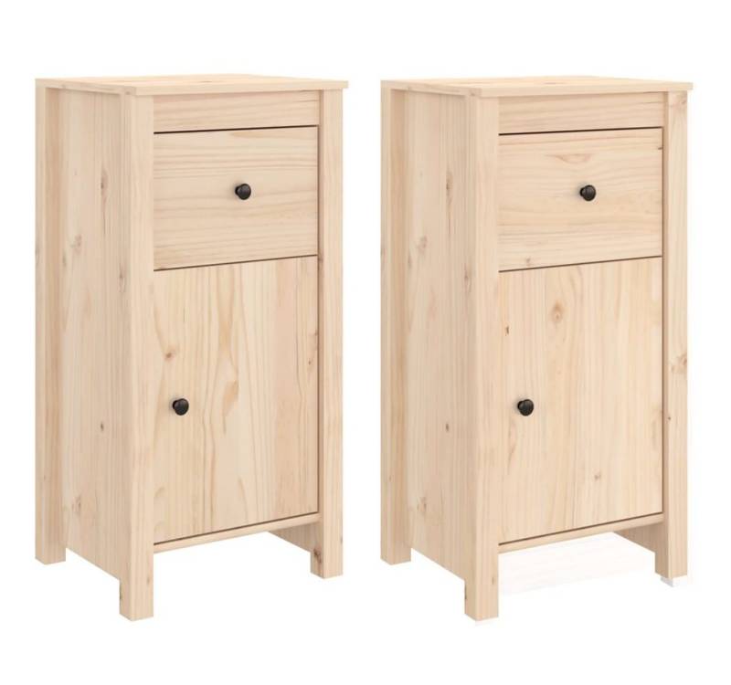 vidaXL Sideboard, Kommoden 2 Stk. 40x35x80 cm Massivholz Kiefer von vidaXL
