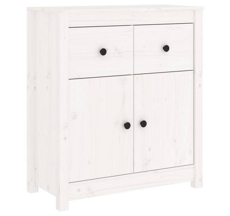 vidaXL Sideboard, Kommode Weiß 70x35x80 cm Massivholz Kiefer von vidaXL