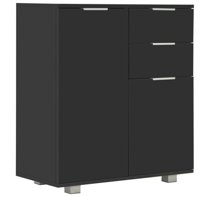 vidaXL Sideboard, Kommode Hochglanz-Schwarz 71x35x80 cm Holzwerkstoff von vidaXL