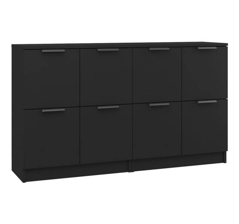 vidaXL Sideboard, Kommoden 2 Stk. Schwarz 60x30x70 cm Holzwerkstoff von vidaXL