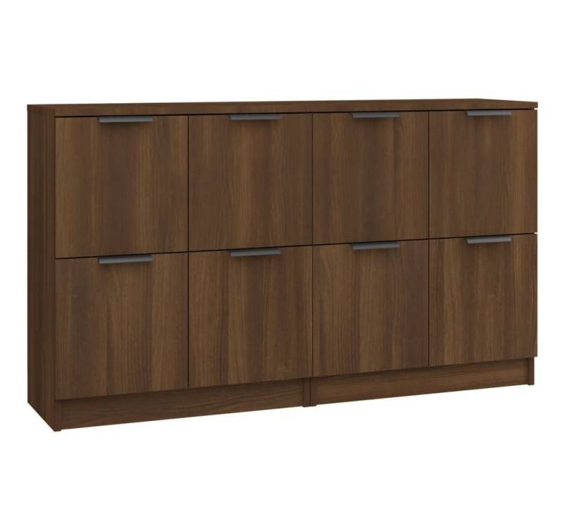 vidaXL Sideboard, Kommoden 2 Stk. Braun Eichen-Optik 60x30x70 cm Holzwerkstoff von vidaXL
