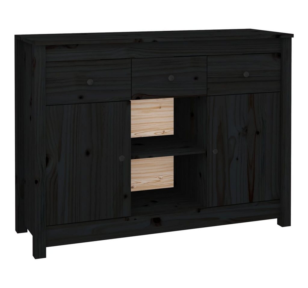 vidaXL Sideboard, Kommode Schwarz 100x35x74,5 cm Massivholz Kiefer vidaXL Sideboard, Kommode Schwarz 100x35x74,5 cm Massivholz Kiefer von vidaXL