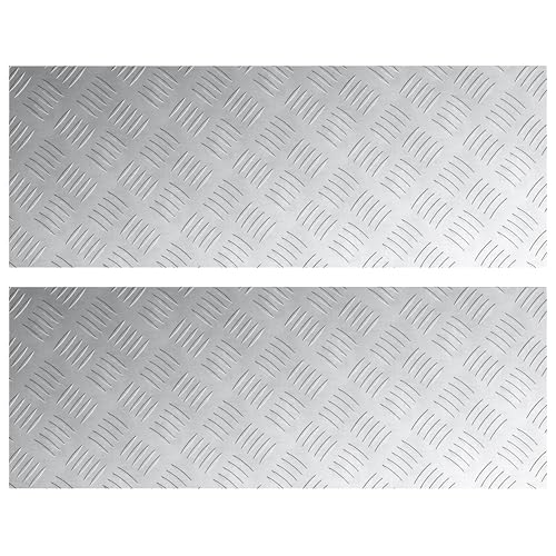 vidaXL Aluminium-Riffelbleche 2 Stk. Rutschfest 80x30 cm von vidaXL