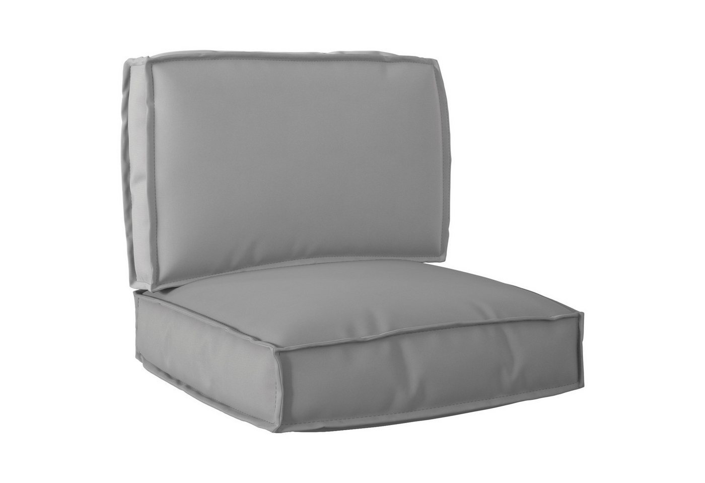 vidaXL Sitzauflage Pallet Kissen Set 2 pcs Grau 60 x 60 x 12 cm Oxford Stoff, (2 St) von vidaXL